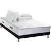 Non communiqué Ensemble matelas Ressort 7 zones + sommier + oreiller + couette - FABRICATION FRANCAISE 140 x 190 cm, Sommier - Noir