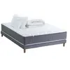 Non communiqué Ensemble Matelas Ressort 7 zones H.30cm + Sommier + couette + oreillers Fabriqué en France MAX 160 x 200 cm, Sommier - Gris chiné