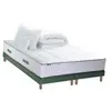 Non communiqué Ensemble Matelas Ressort 7 zones + Mémoire de forme + Sommier + couette + oreillers BELLAGIO 2 Fabriqué en France 2x90 x 200 cm, Sommier - Vert celadon