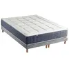 Non communiqué Ensemble Matelas Ressort 7 zones + Mémoire de forme + Sommier KING STYLE Fabriqué en France 2x80 x 200 cm, Sommier - Gris chiné