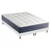 Non communiqué Ensemble Matelas Ressort 7 zones + Mémoire de forme + Sommier KING STYLE Fabriqué en France 2x80 x 200 cm, Sommier - Blanc