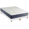 Non communiqué Ensemble Matelas Ressort 7 zones + Mémoire de forme + Sommier KING STYLE Fabriqué en France 2x90 x 200 cm, Sommier - Blanc