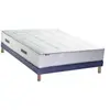 Non communiqué Ensemble Matelas Ressort 7 zones + Mémoire de forme + Sommier BELLAGIO 2 Fabriqué en France 140 x 190 cm, Sommier - Bleu denim