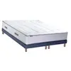 Non communiqué Ensemble Matelas Ressort 7 zones + Mémoire de forme + Sommier BELLAGIO 2 Fabriqué en France 2x80 x 200 cm, Sommier - Bleu denim