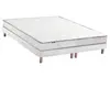 Selenia Ensemble Matelas 100% latex 3 zones NUDE et Sommier Blanc
