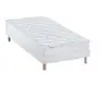 Idliterie Ensemble Matelas Mousse Accueil Memoire De Forme Mam Azur + Sommier 90x200 Sommier Blanc