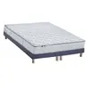 Selenia Ensemble Matelas Ressorts 7 zones COSMA + Sommier - Made in France - Sommier Bleu denim