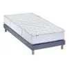Selenia Ensemble Matelas Ressorts 7 zones COSMA + Sommier - Made in France - Sommier Bleu denim
