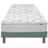 Selenia Ensemble Matelas Ressorts Fermes biconiques SPECTOS + Sommier Made in France - Sommier Vert céladon