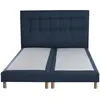Nuit Céleste Sommier tapissier + tete de lit capitonnée Bleu 160x200