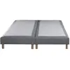 Nuit Céleste Sommier tapissier Gris souris 2x90x200
