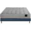 Nuit Céleste Ensemble Matelas ressorts ensachés + sommier Bleu marine 140x190
