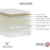 Séléné 2 - Matelas ressorts ensachés + Accueil latex Nuit Céleste