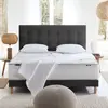 Sommier tapissier gris anthracite bois massif bouclettes 2x90x200