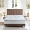 Sommier tapissier eden moka, bois massif, chenille bouclettes dimensio...