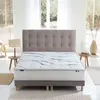 Ensemble matelas mousse hd nuvia + sommier + tête de lit, chenille bou...
