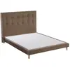 Ensemble sommier + tête de lit eden moka couleur - moka, dimensions - ...