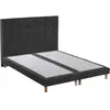 Ensemble sommier + tête de lit eden gris anthracite couleur - gris ant...