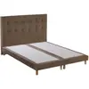 Ensemble sommier + tête de lit eden moka couleur - moka, dimensions - ...