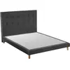 Ensemble sommier + tête de lit eden gris anthracite couleur - gris ant...