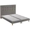 Ensemble sommier + tête de lit eden gris clair couleur - gris clair, d...