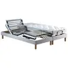 IDLITERIE Sommier électrique et matelas mémoire forme gris clair 2x90x200