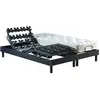 IDLITERIE Sommier électrique à plots et matelas 100% latex 2x80x200