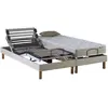 IDLITERIE Sommier électrique matelas 100% latex beige 2x70x190