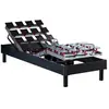 IDLITERIE Sommier électrique anthracite et matelas mousse 35hr 90x190