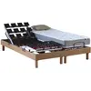 IDLITERIE Sommier électrique matelas mousse mémoire forme 2x80x200