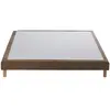 Sommier tapissier eden moka, bois massif, chenille bouclettes dimensio...