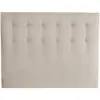 Tete de lit capitonnée eden crème, chenille bouclettes dimensions - 16...