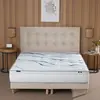 Ensemble matelas mousse hd serena + sommier, chenille bouclettes crème...