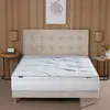 Ensemble matelas mousse elysia + sommier, chenille bouclettes crème co...