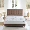 Ensemble matelas mousse hd nuvia + sommier, chenille bouclettes moka c...