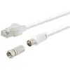 Sedea - Cordon vdi RJ45 / tv mâle/mâle + adaptateur 2 mètres 913062