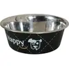 Écuelle Chien et Chat   Zolux Happy en inox noir 14 cm   0,4 l