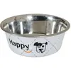 Écuelle Chien et Chat - Happy Zolux en inox blanc 17 cm   0,8 l