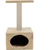 Zolux Arbre à chat Solo 1 niche + poteau + 1 plateau, coloris beige