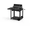 Barbecue charbon sur chariot Mendy noir 54 x 32 cm Le Marquier