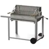 Barbecue charbon sur chariot Irissarry inox 78 x 32 cm Le Marquier