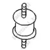 Support caoutchouc, échappement BOSAL 255-473