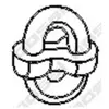 Support caoutchouc, échappement BOSAL 255-406
