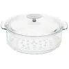 Cuit-vapeur en verre + couvercle CRISTEL - 24 cm  