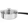 CRISTEL Set sauteuse 24 cm avec couvercle et poignée noire Mutine Amovible