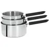 Série de 3 casseroles Mutine 2 fixe avec poignée Bakelite noire CRISTE...