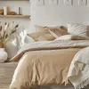 Housse de couette en coton bicolore, Bons Jours, Sable/Crème, Essix
