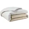 ESSIX Housse de couette en percale de coton gris 260x240