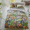 Housse de couette imprimée GLYNDE CORAL en percale de coton multicolor...