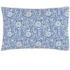 Taie d'oreiller imprimée en percale de coton bleu 65x65